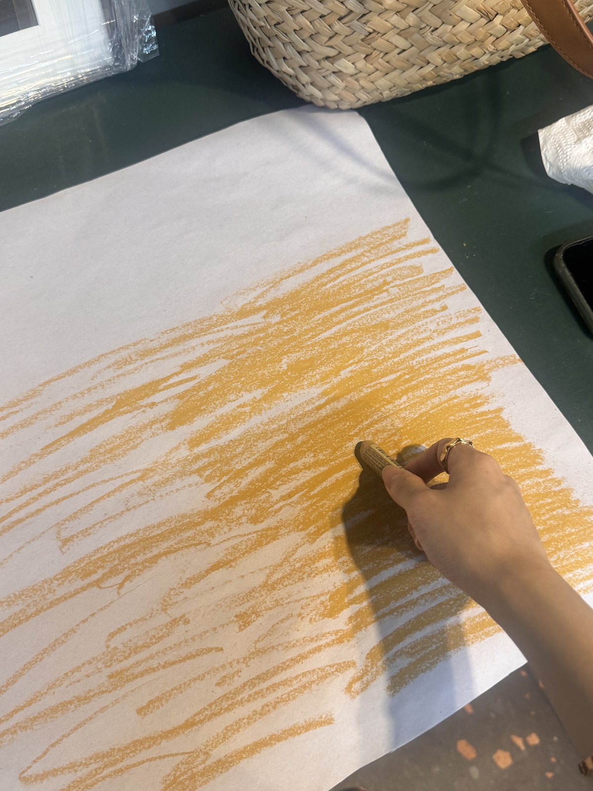Color study in ochre and gold.